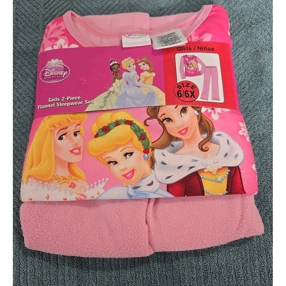 Disney Princess 2010 Girls 2 Pc. Flannel Sleepwear Set
